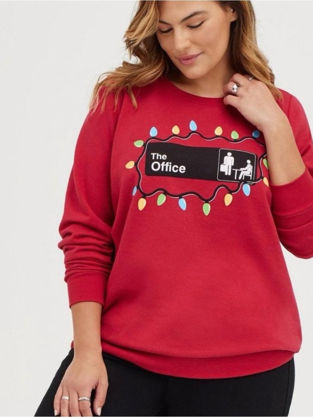 TORRID The Office Red Graphic Holiday Sweatshirt